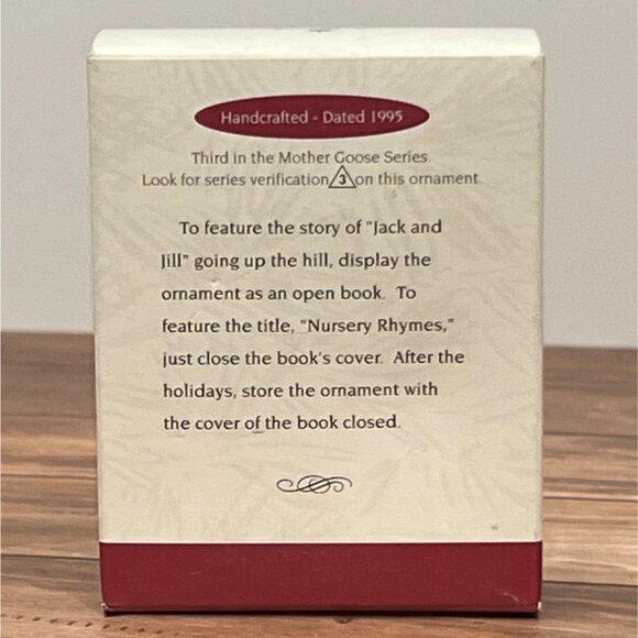 1995 HALLMARK KEEPSAKE ORNAMENT QX5099 JACK AND JILL MOTHER GOOSE NURSERY RHYME - Picture 3 of 10